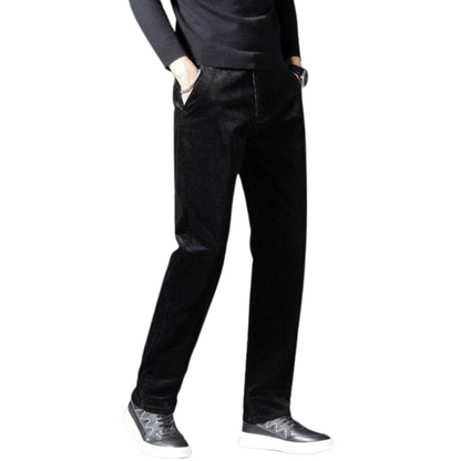 Marcello | Pantaloni effetto velluto a coste a vita media da uomo
