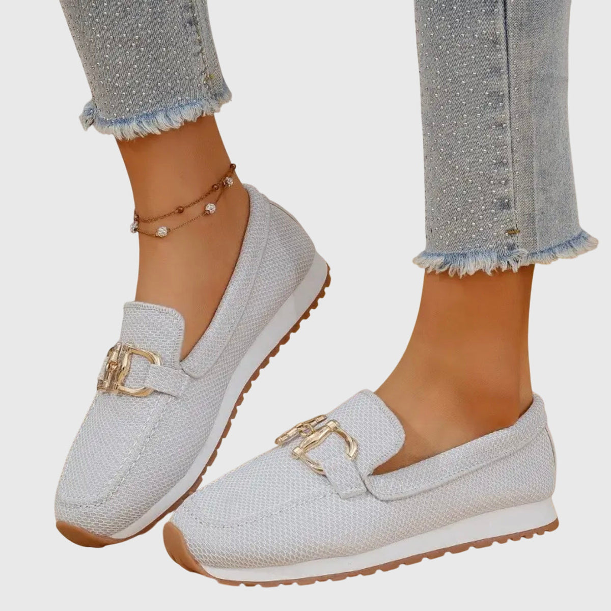 Brooke | Sneaker mocassino con dettaglio dorato per donna