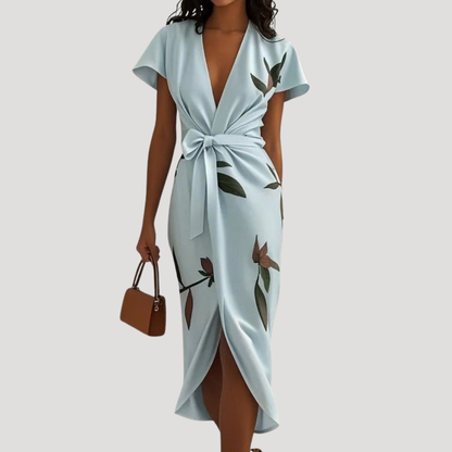 Monique | Robe lunga donna floreale a portafoglio