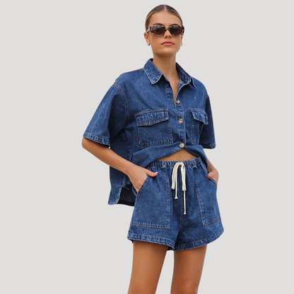 Agnese | Completo Denim Donna Corto Estate