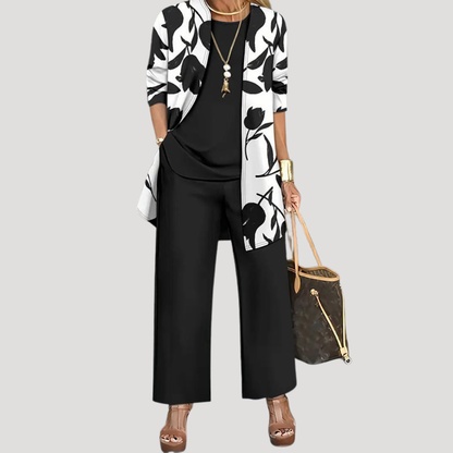 Maria Sole | Tailleur Pantalone Tre Pezzi Donna Floreale