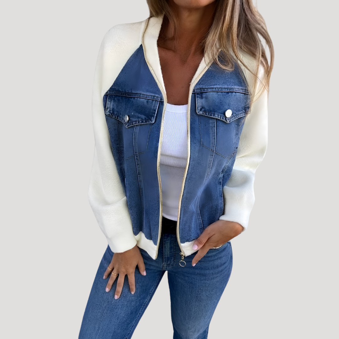 Pascale | Giacca in Jeans Donna con Zip