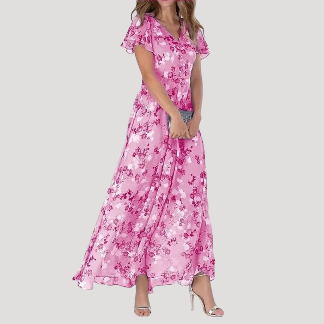 Severine | Abito lungo floreale fluido ed elegante