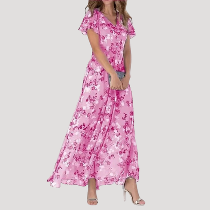 Severine | Abito lungo floreale fluido ed elegante
