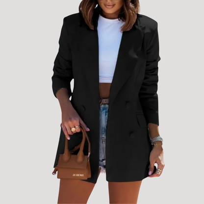 Eleonora | Blazer Lungo Donna con Collo Revers