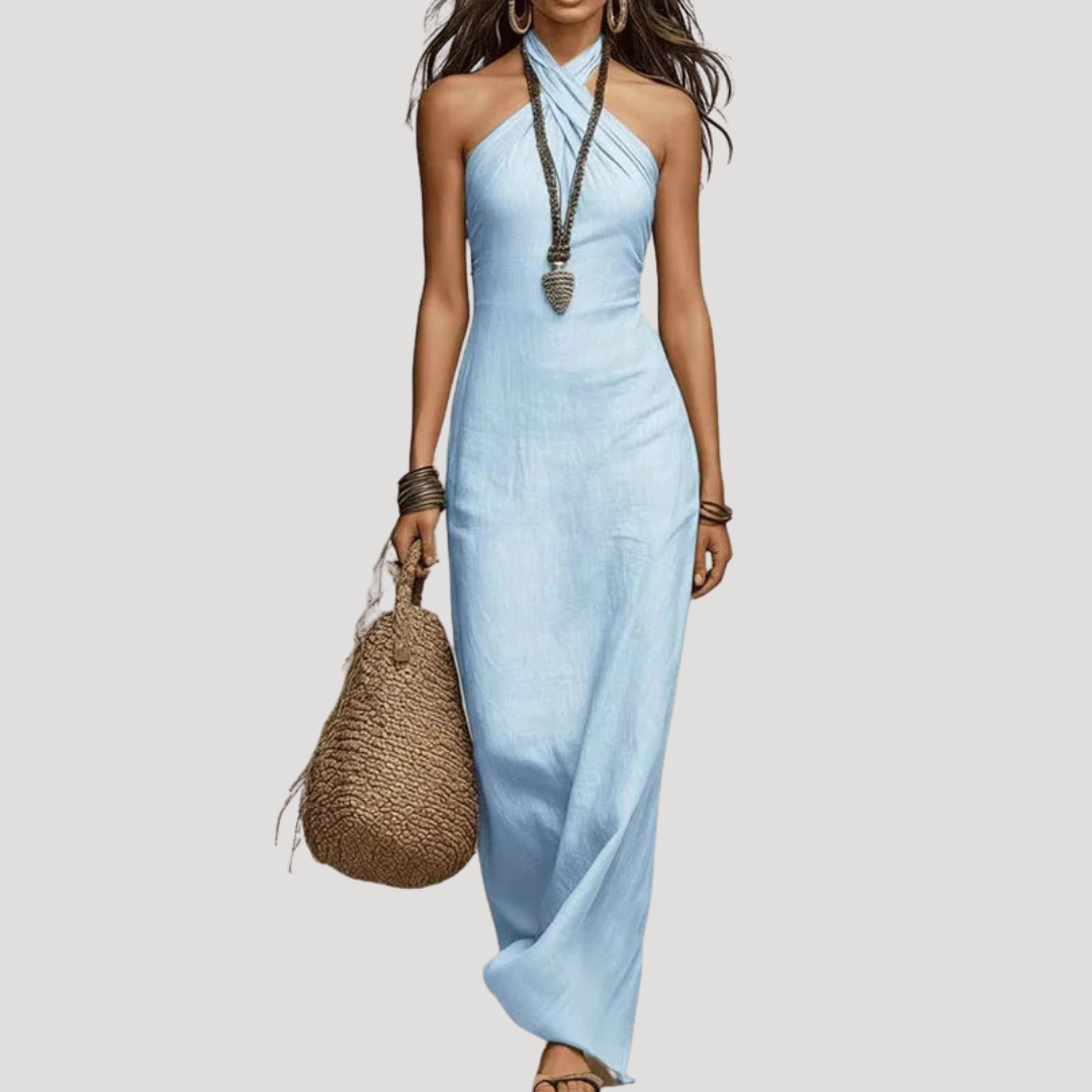 Jeanne Marie | Robe Lunga Donna Schiena Nuda Bohémien Elegante