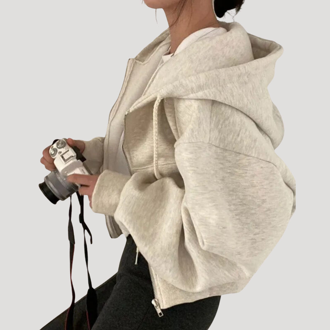 Josette | Giacca Corto Donna con Cappuccio e Zip
