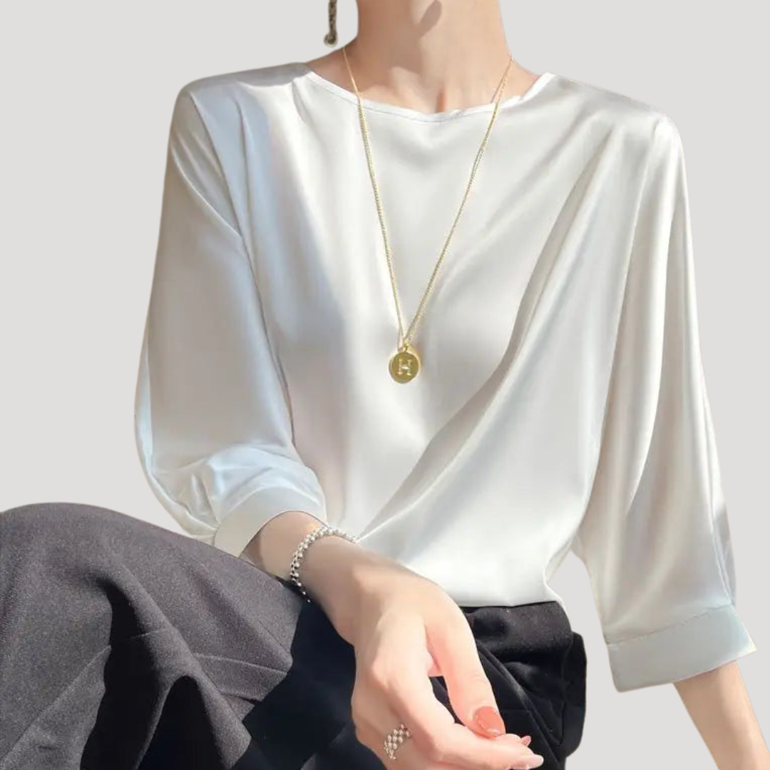 Ottavia | Blusa Donna Elegante Collo Tondo Maniche 3/4