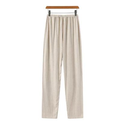 Enzo | Pantaloni a gamba dritta con coulisse e vita elastica da uomo