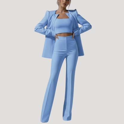 Nell | Tailleur Donna con Blazer Slim e Pantaloni Larghi
