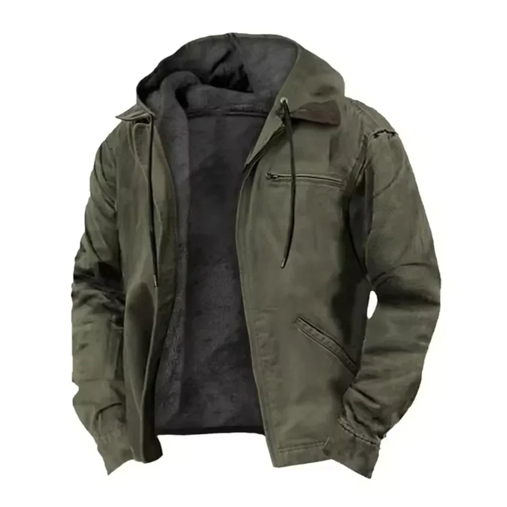 Wilhelm | Giacca con cappuccio e zip da uomo