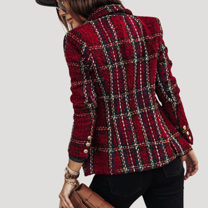 Maya | Blazer Donna a Quadri Bottone