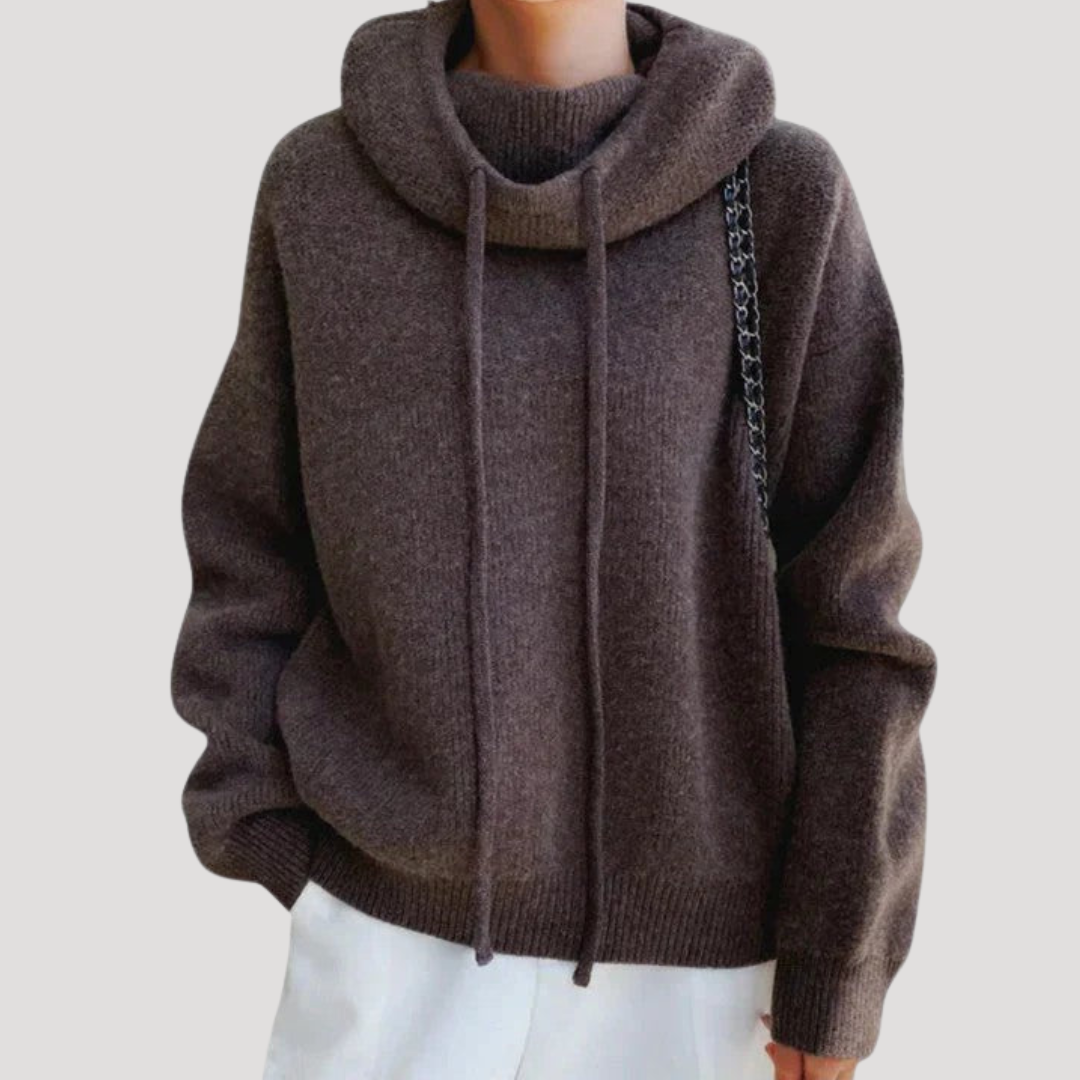 Maryse | Pull Donna Cocooning con Cappuccio Casual