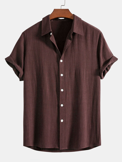 Arturo | Completo camicia a maniche corte e pantaloni con coulisse da uomo