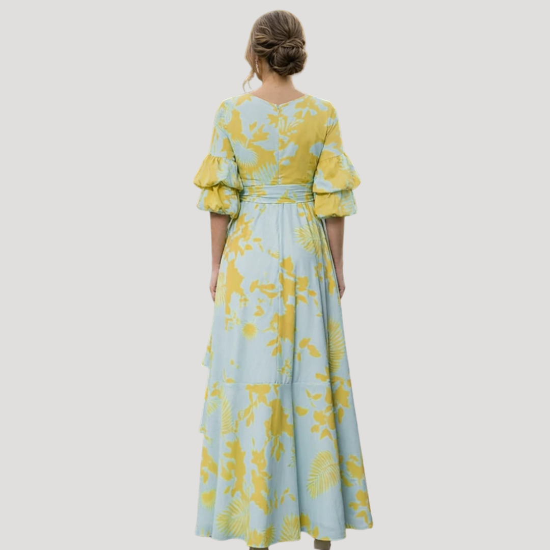 Anna | Robe Lunga Floreale Elegante Donna Per Matrimonio