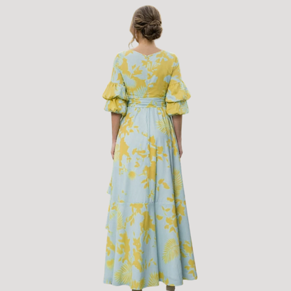Anna | Robe Lunga Floreale Elegante Donna Per Matrimonio