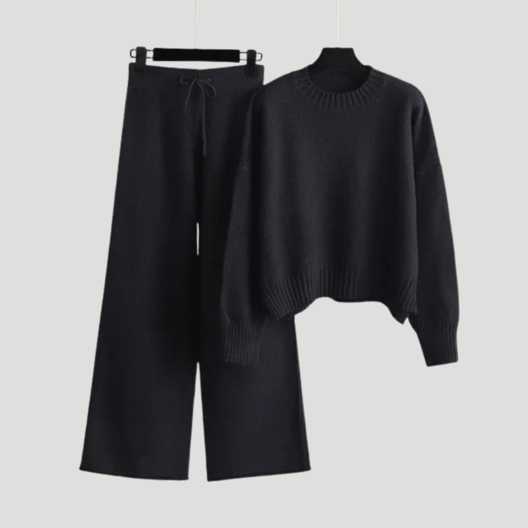 Michelle | Completo Donna in Maglia Pull e Pantaloni Larghi