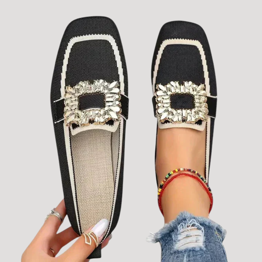 Marcella | Ballerine eleganti donna con fibbia gioiello