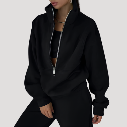 Alice | Completo Donna Felpa Mezzo Zip e Pantaloni