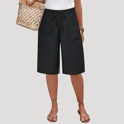Daniela | Bermuda Donna Lunghi con Vita Elastico e Tasche