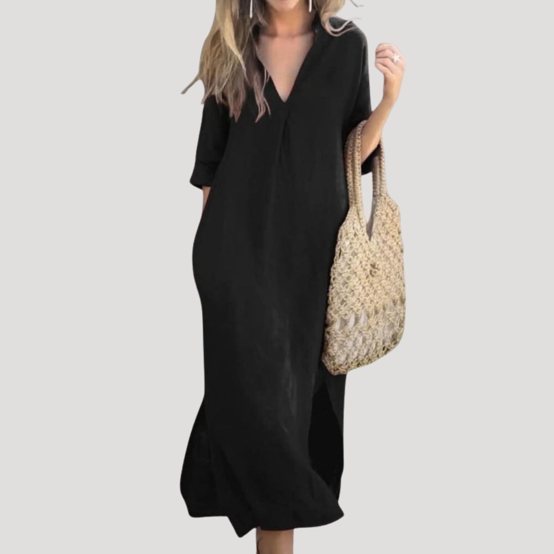 Renee | Abito midi donna fluido in lino