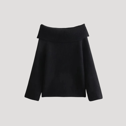 Fatima | Maglione Donna A Costine Con Spalle Scoperte