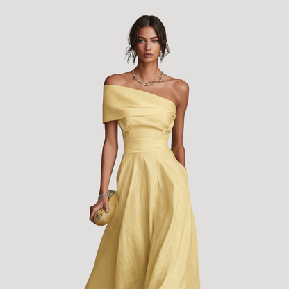 Laura | Abito Cocktail Donna Asimmetrico Vita Sottile