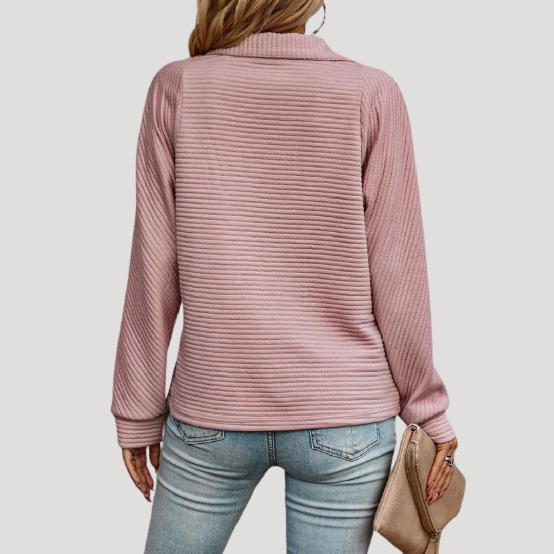 Violetta | Pull Donna Côtelé Col Alto