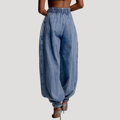 Liana | Jeans Baggy Donna Vita Alta Casual