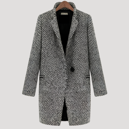Elvira | Cappotto a Quadri Donna Doppiopetto