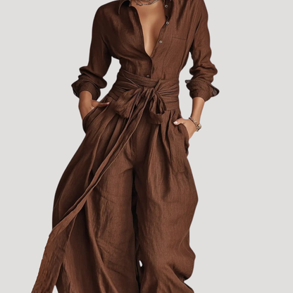 Salome | Completo Donna Camicia e Pantaloni Larghi