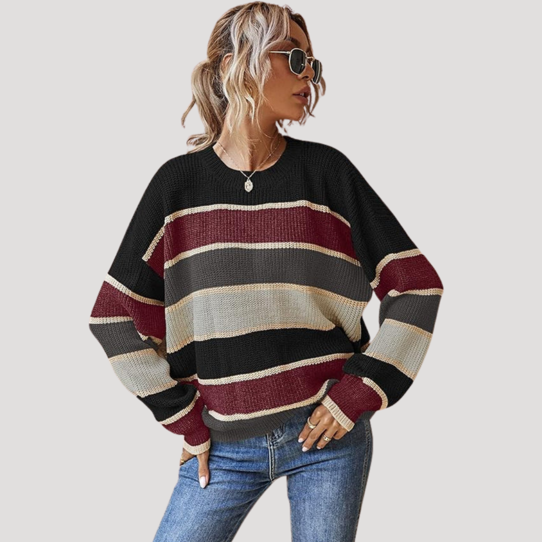 Josette | Pull Femme Rayé Col Rond
