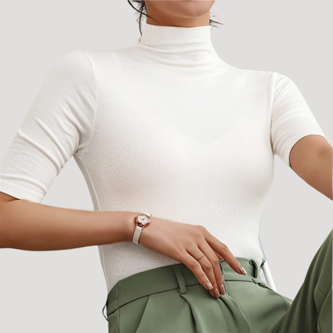 Milena | Top Donna Collo Alto Maniche Corte