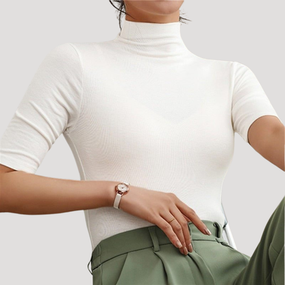 Milena | Top Donna Collo Alto Maniche Corte