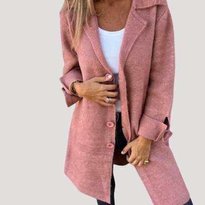 Rachel | Cappotto Lungo Donna Casual Con Rever