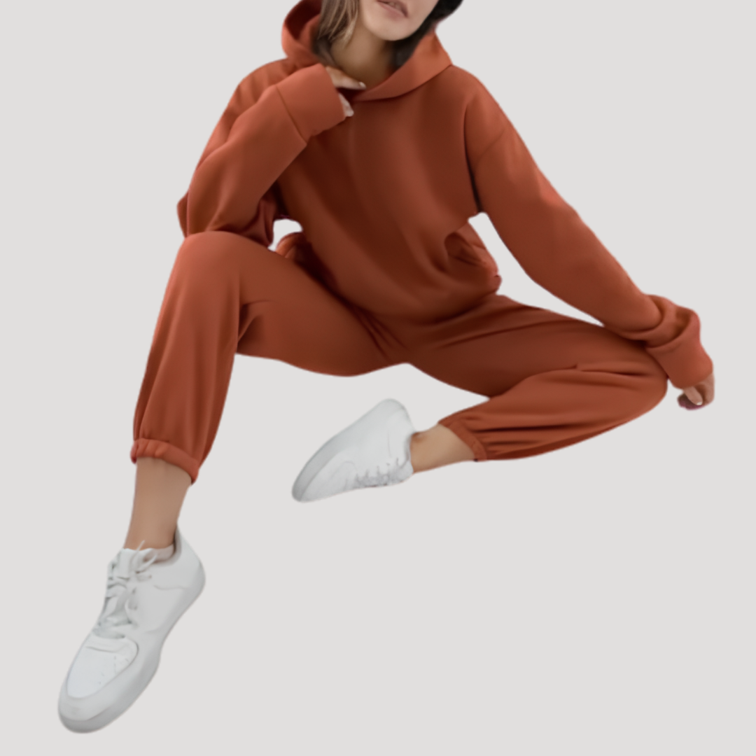 Cloe | Completo Donna Casual Felpa con Cappuccio e Pantaloni Jogging