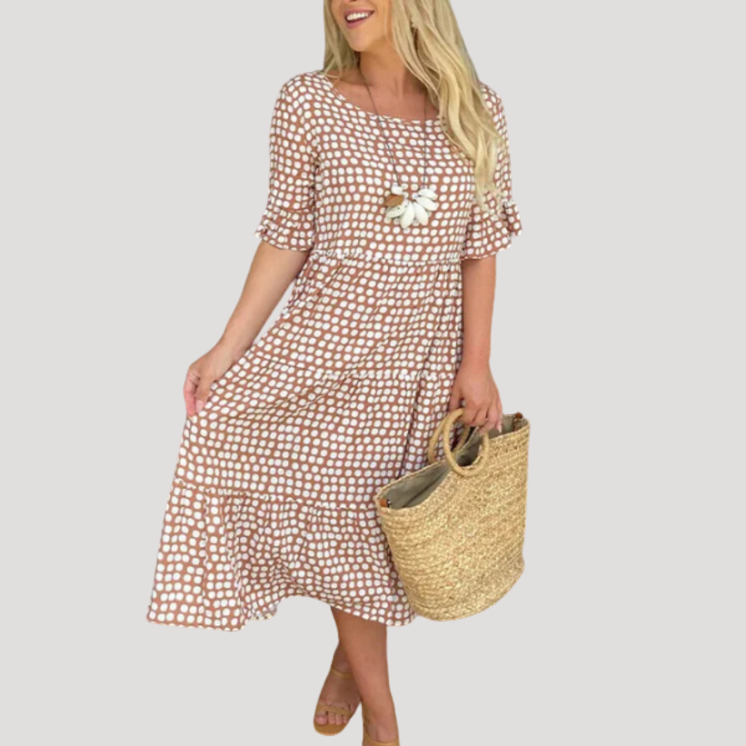 Consuelo | Robe midi donna fluida a pois