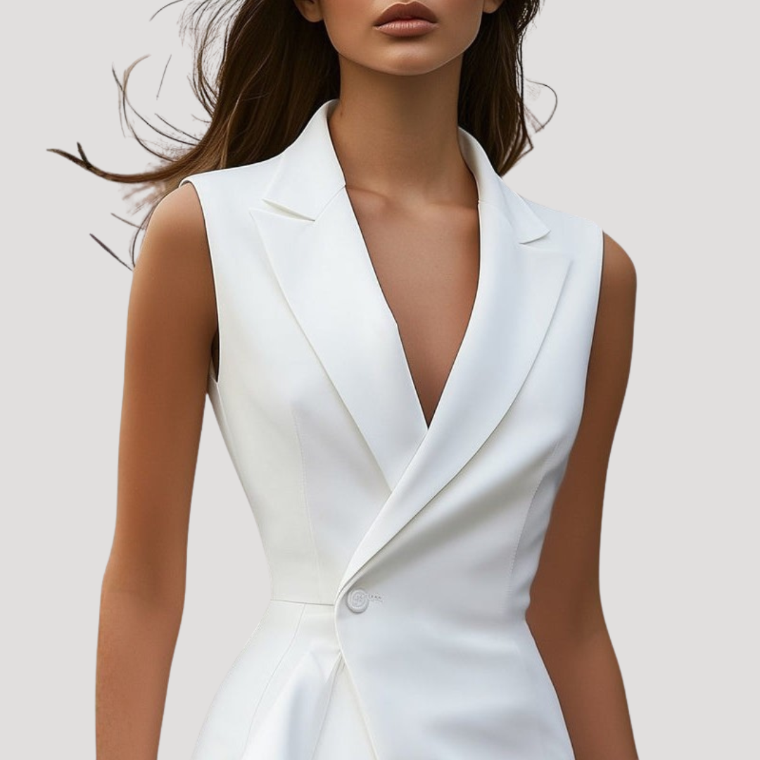 Carol | Abito Blazer Mini Donna Portafoglio Senza Maniche