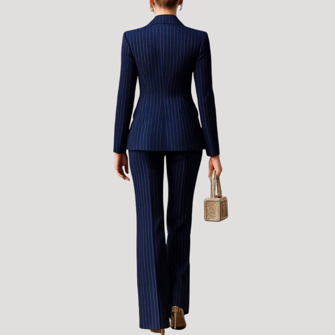 Odette | Completo Tailleur Rayato Donna Taglio Strutturato
