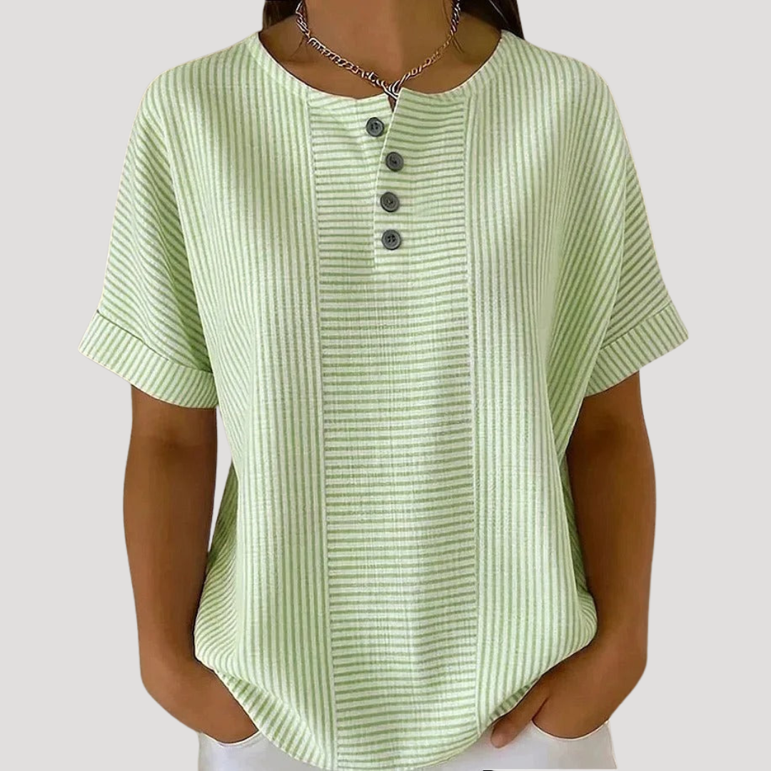 Valentina | Blusa Donna A Righe Con Bottoni