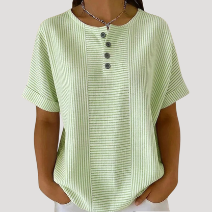 Valentina | Blusa Donna A Righe Con Bottoni