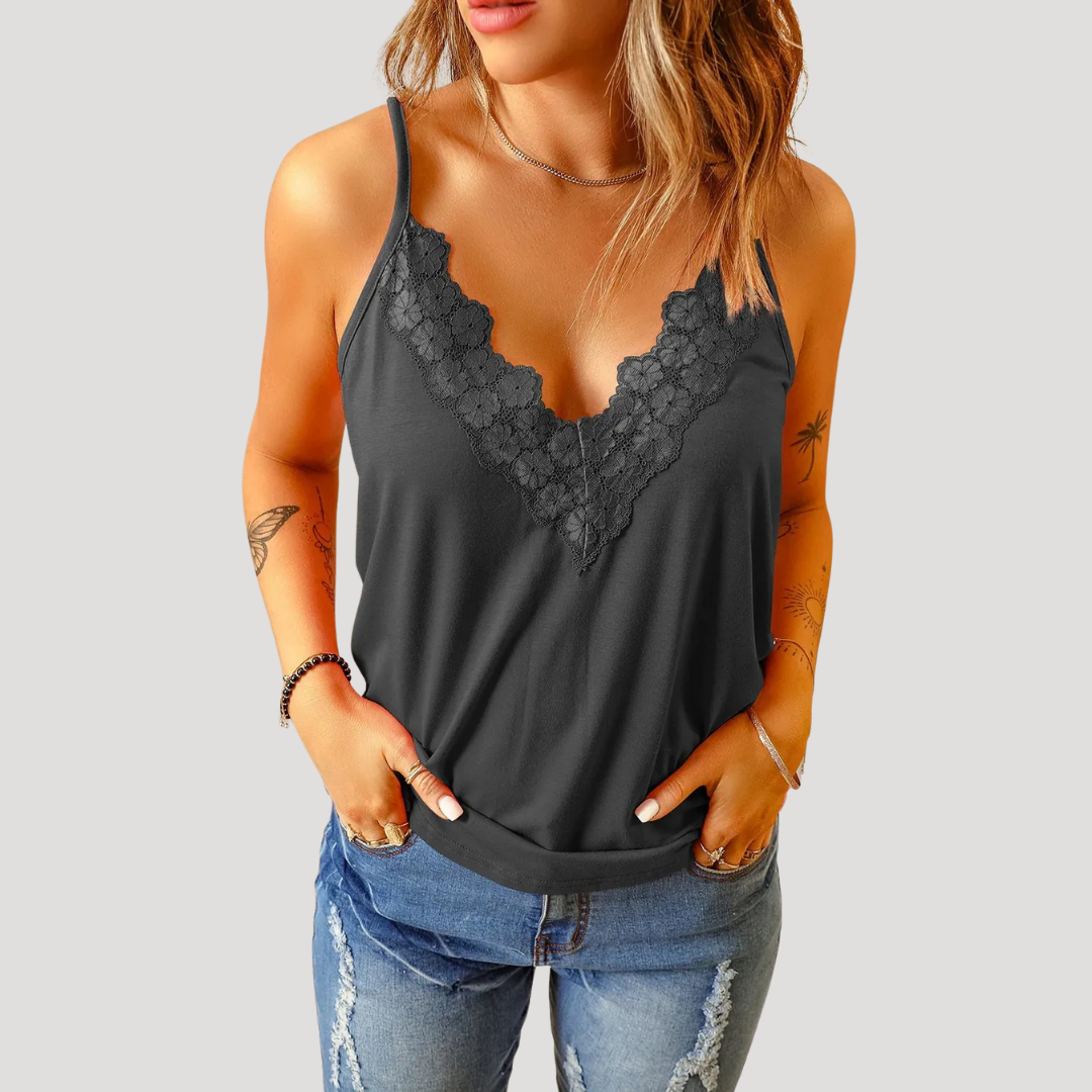 Viviana | Top Donna Pizzo Stile Canotta Leggero Estate