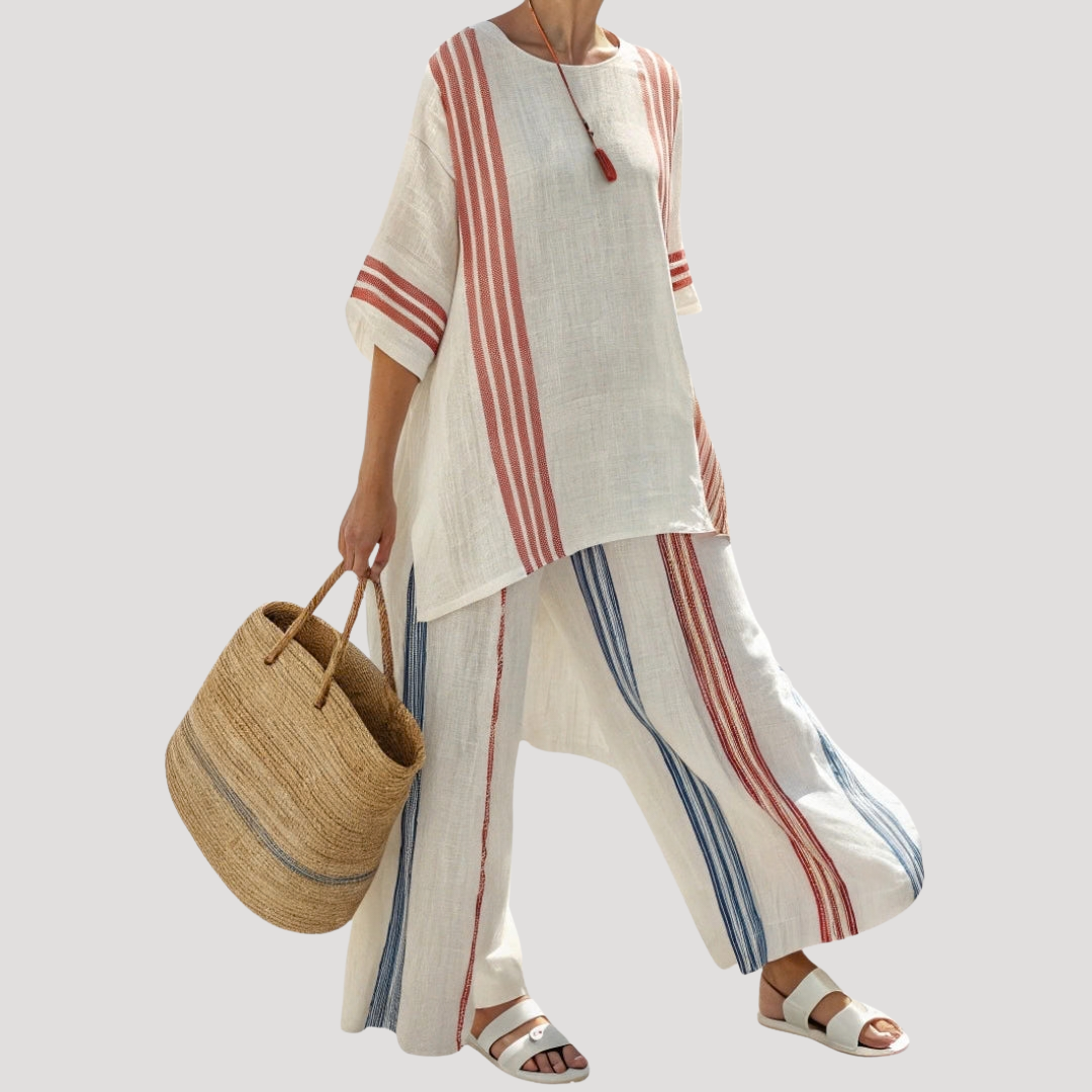 Nicoletta | Completo Donna Estate Casual Pantaloni Larghi