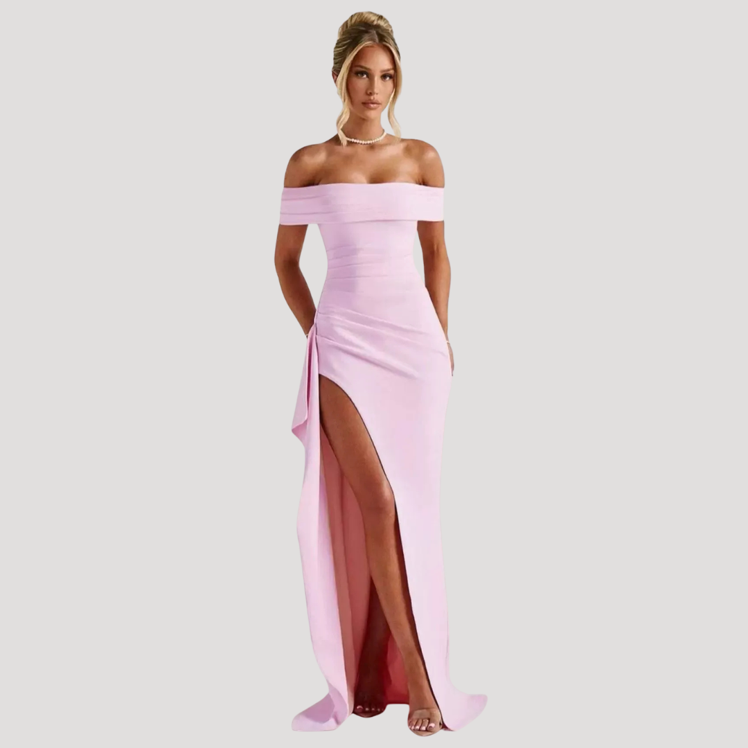 June | Robe lunga spalle scoperte fessura elegante
