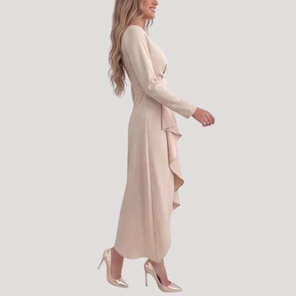 Irene | Robe Midi Cache-Cœur Femme Col V