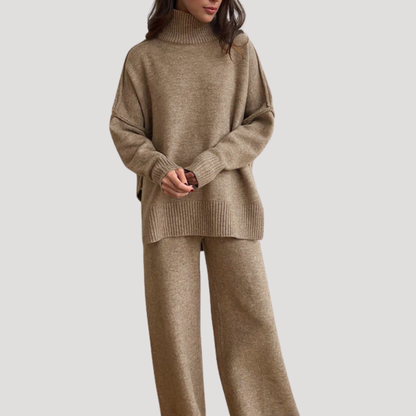 Gina | Completo Donna in Maglia Pullover Oversize e Pantaloni Larghi