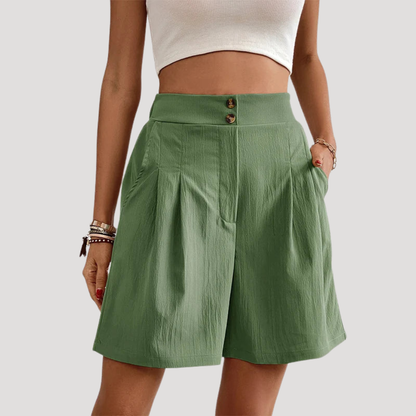 Alessandra | Short Donna Vita Alta Plissé Elegante