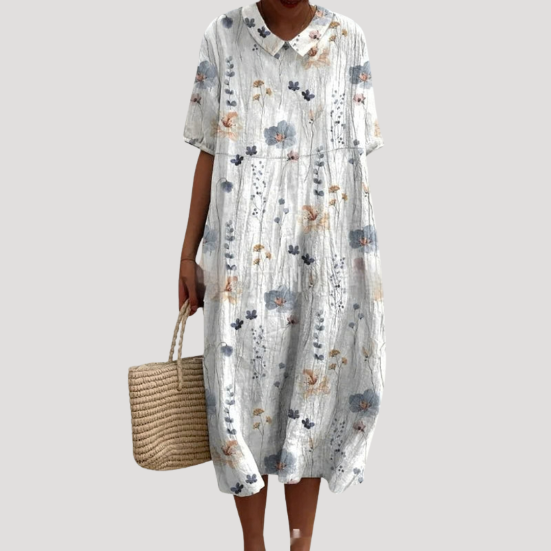 Matilde | Robe midi lunga donna ampia stampata