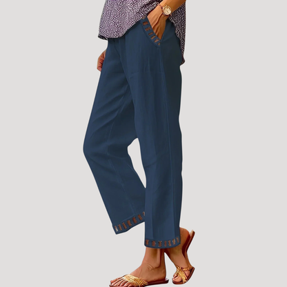 Mila | Pantalone Dritto Donna Confortevole con Tasche