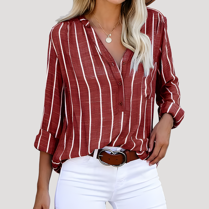 Selene | Camicia Donna Chic a Righe con Maniche Lunghe